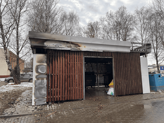 Мусорные контейнеры горели на ул. Космонавтов в Могилеве