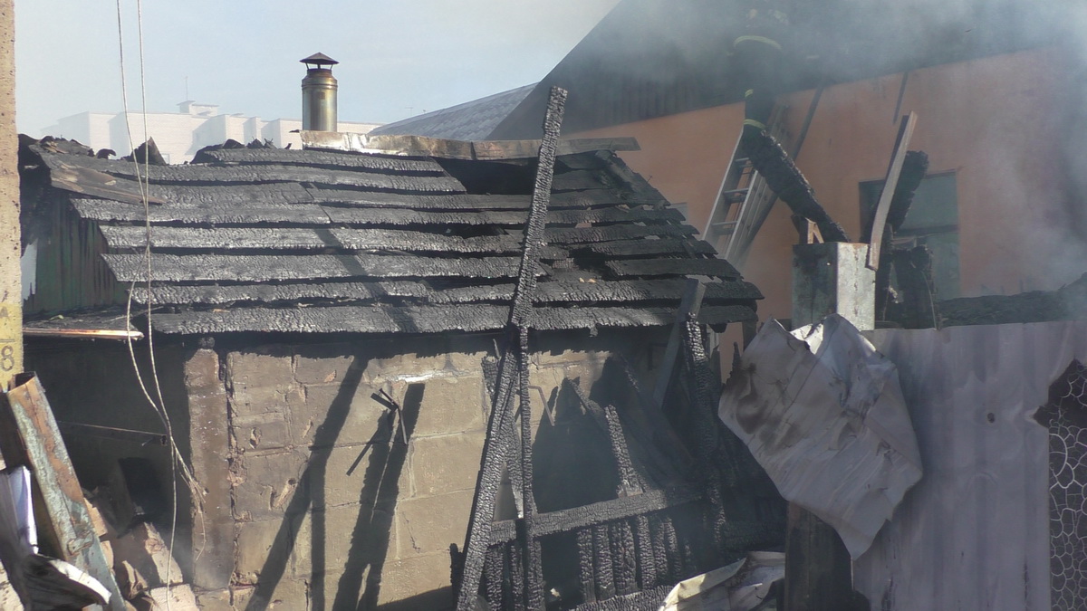 В Могилеве сгорел гараж