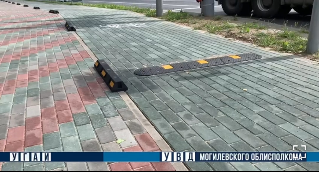 В Могилеве установили искусственные неровности на велодорожках