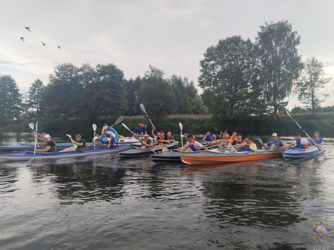 Ежегодный сплав на байдарках совершили могилёвские спасатели
