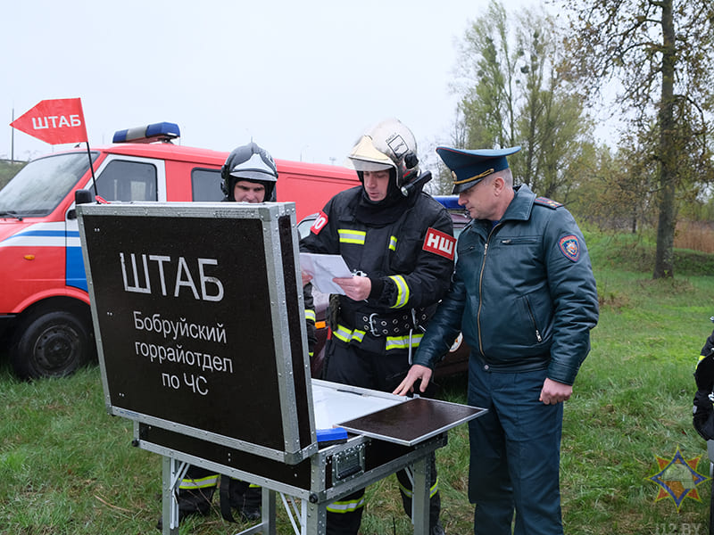 В Бобруйске прошли учения МЧС