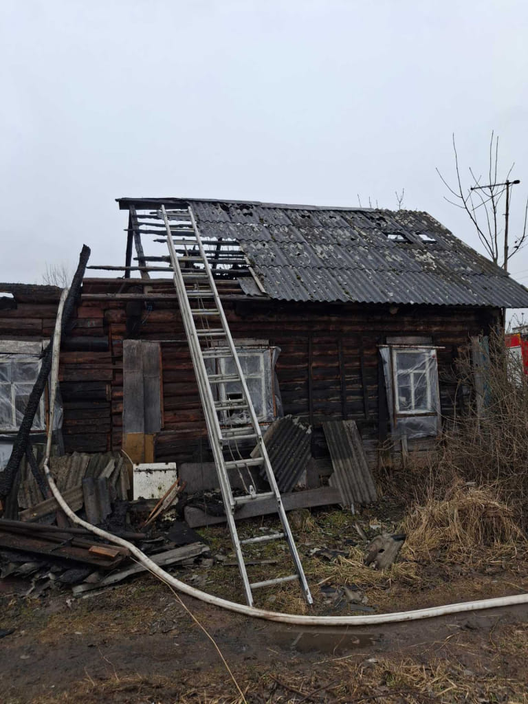 Пожар дома тушили в Могилевском районе