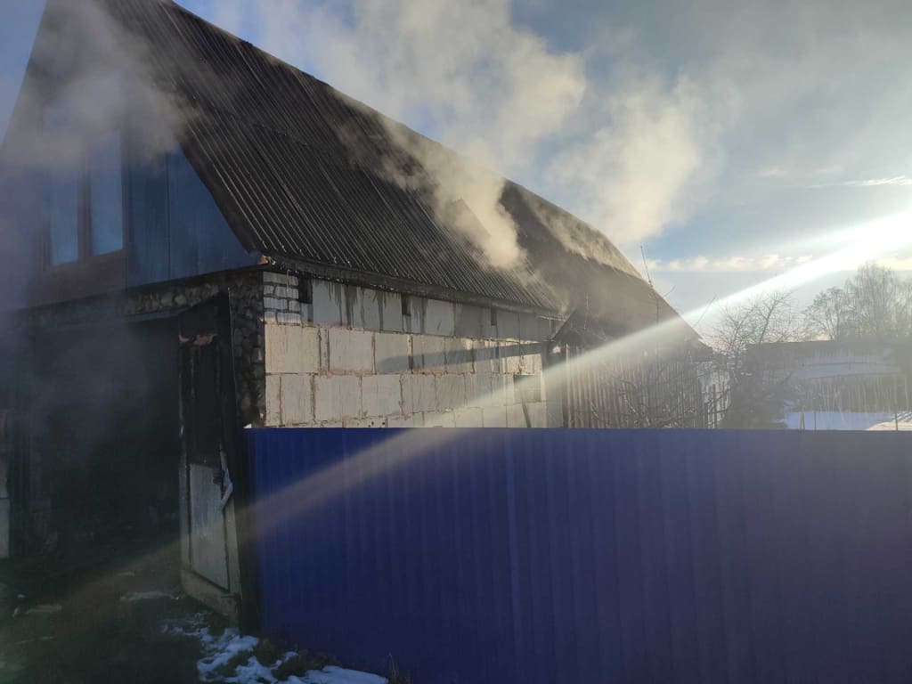 В Осиповичах горел автомобиль