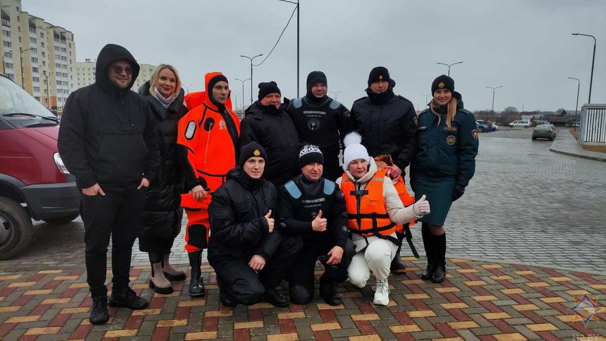 «Ледяной эксперимент» от блогеров и спасателей из Могилева