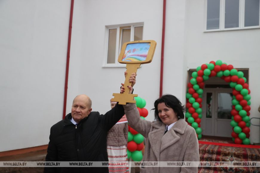 Новый корпус со встроенным медицинским блоком открыли в Глусском детском социальном пансионате «Весново»