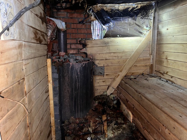 В Могилеве горела баня