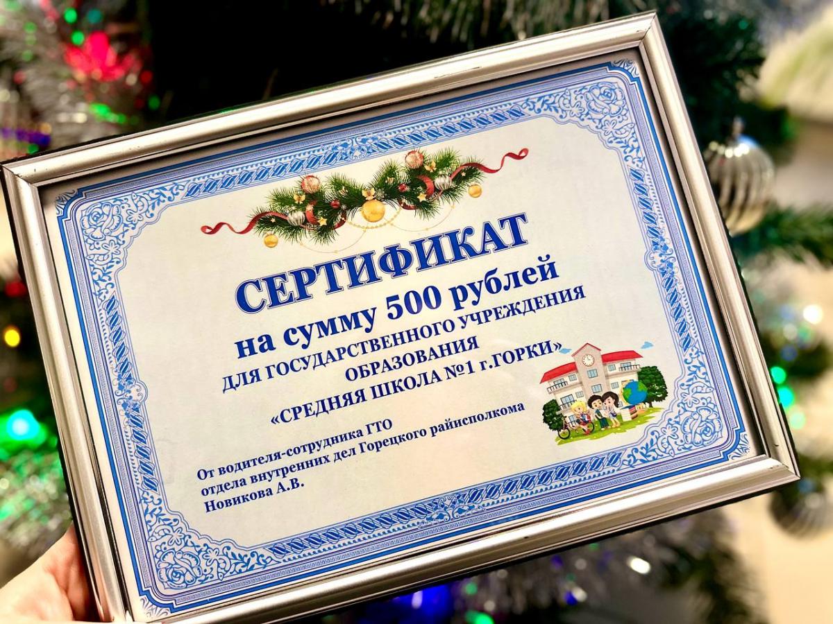 Горецкие милиционеры поздравили детей с праздниками