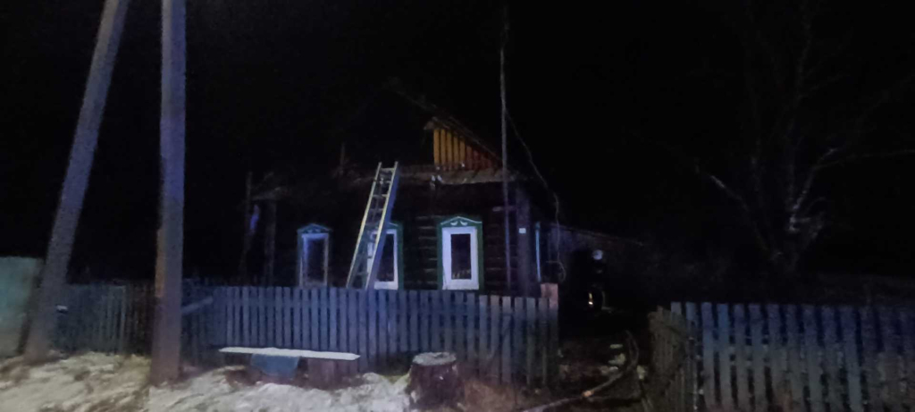 Пожар дома тушили в Кличевском районе