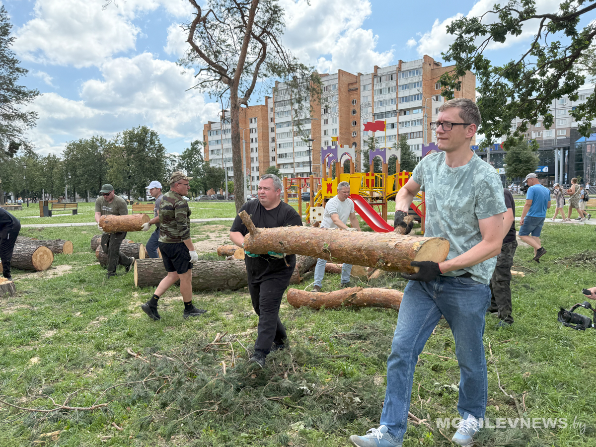 В Могилеве продолжают ликвидировать последствия стихии. Фото