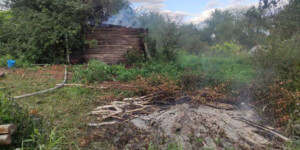 Хозяйственная постройка горела в Могилевском районе — хозяйка отвлеклась, когда разводила костер