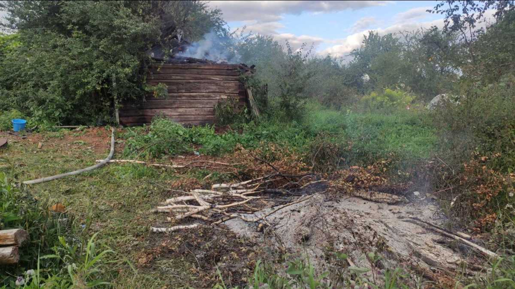 Хозяйственная постройка горела в Могилевском районе — хозяйка отвлеклась, когда разводила костер