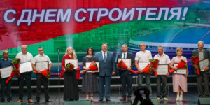 В преддверии Дня строителя в Могилеве состоялся праздничный концерт. Фото