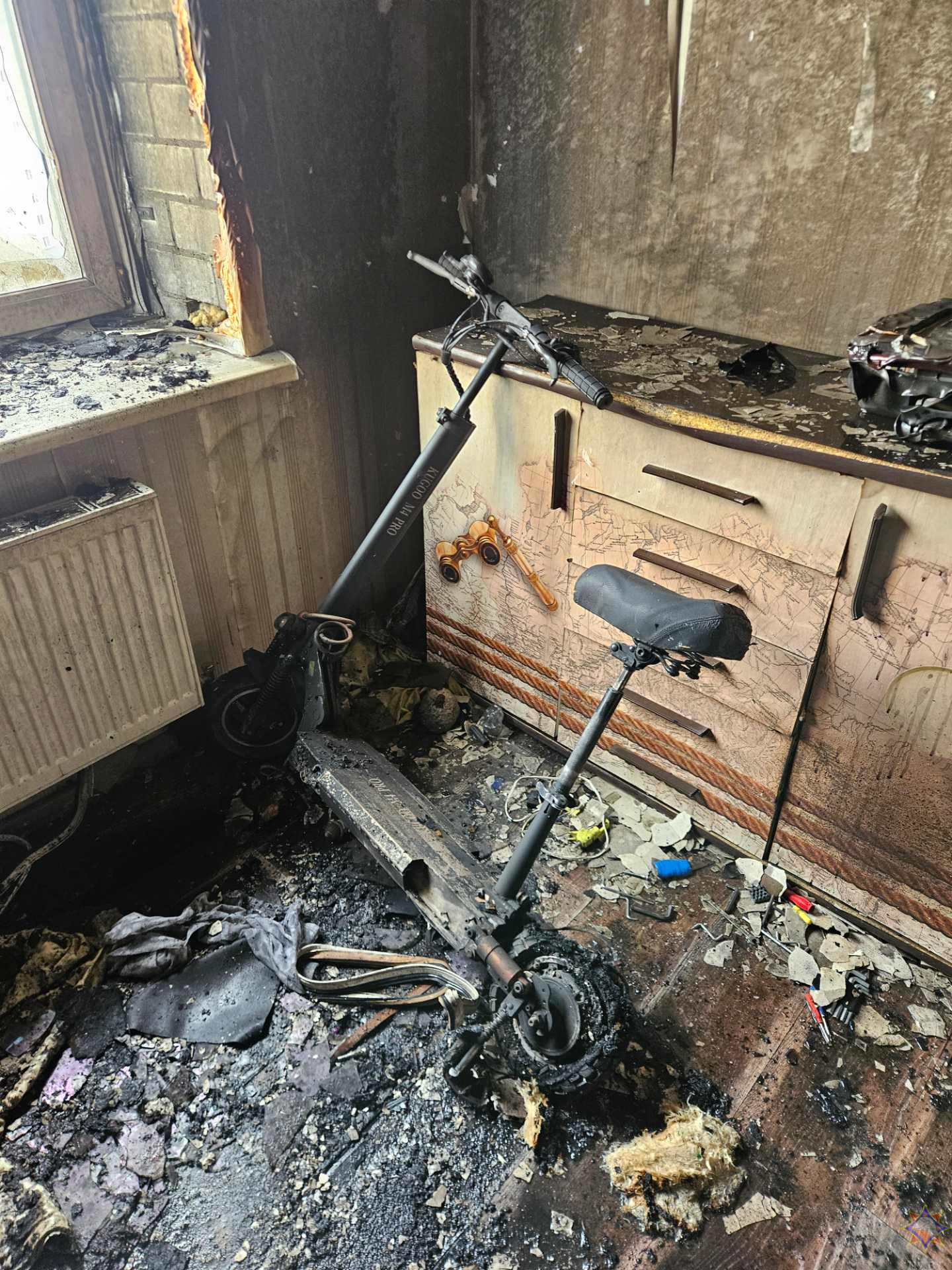 В Могилеве пожар в квартире случился из-за электросамоката
