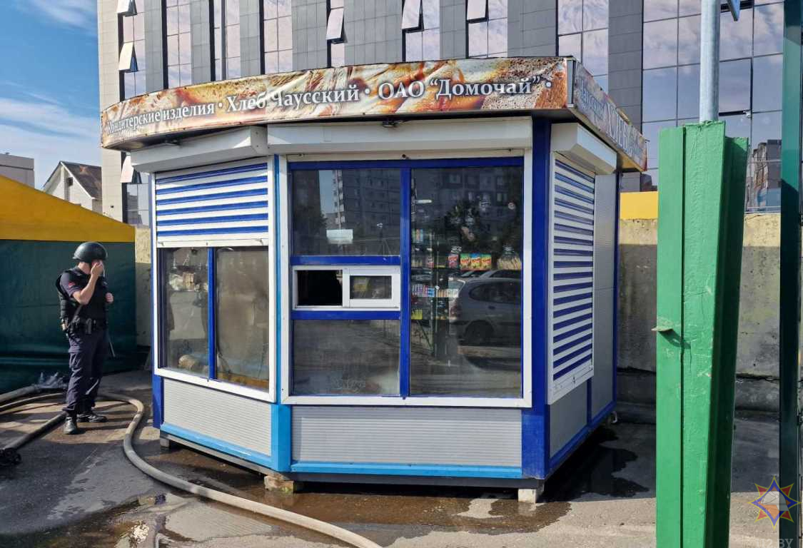 Торговый павильон горел на улице Чайковского в Могилеве