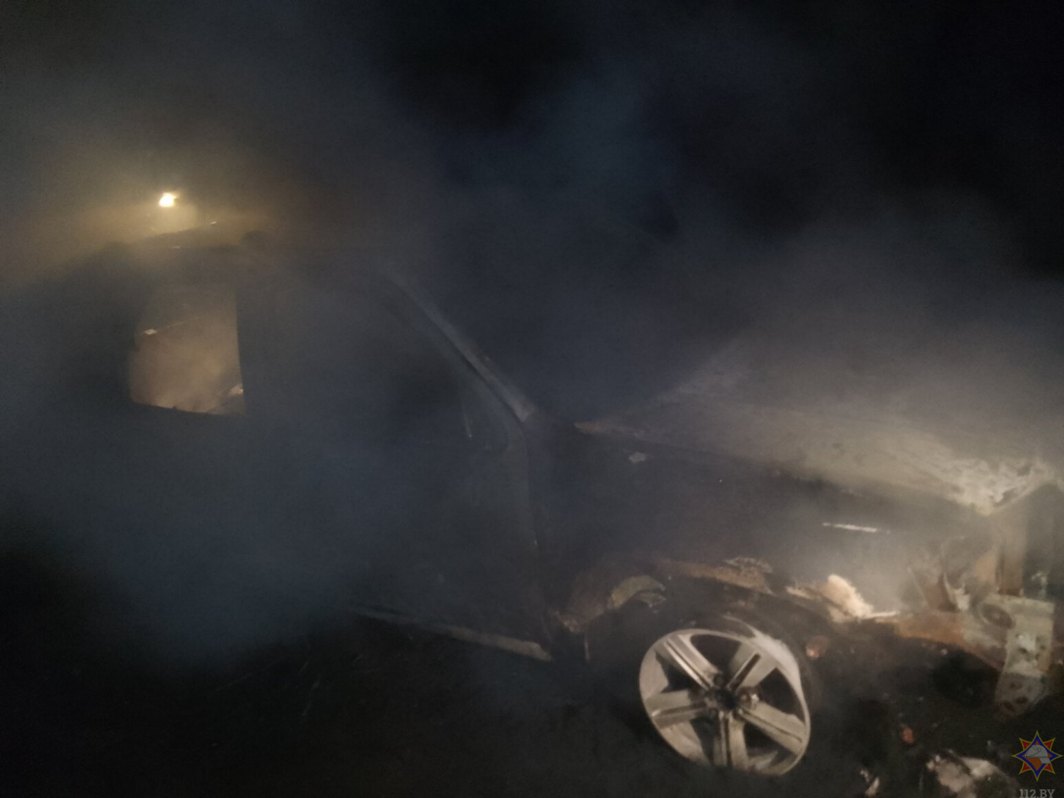 В Могилевском районе сгорел автомобиль