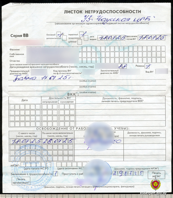 Жительница Чаус подделала «больничный»
