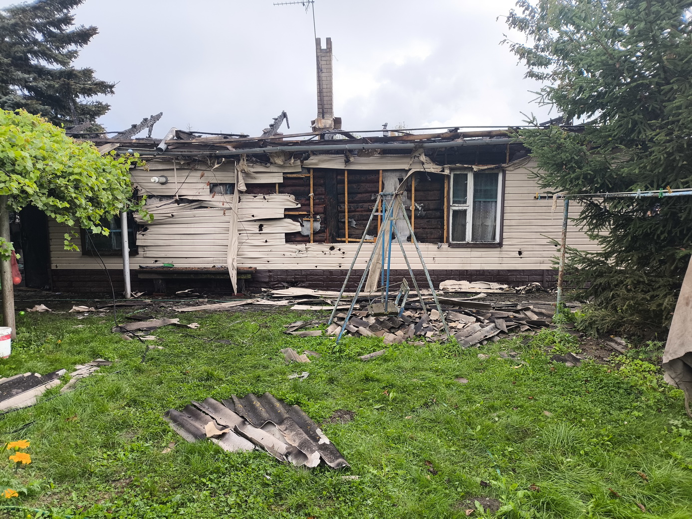 В Могилеве горел двухквартирный жилой дом