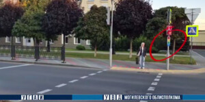 В Могилеве устанавливают таблички для велосипедистов на пешеходных переходах