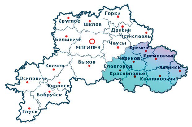 Более 110 тыс. человек проживают в юго-восточном регионе Могилевской области