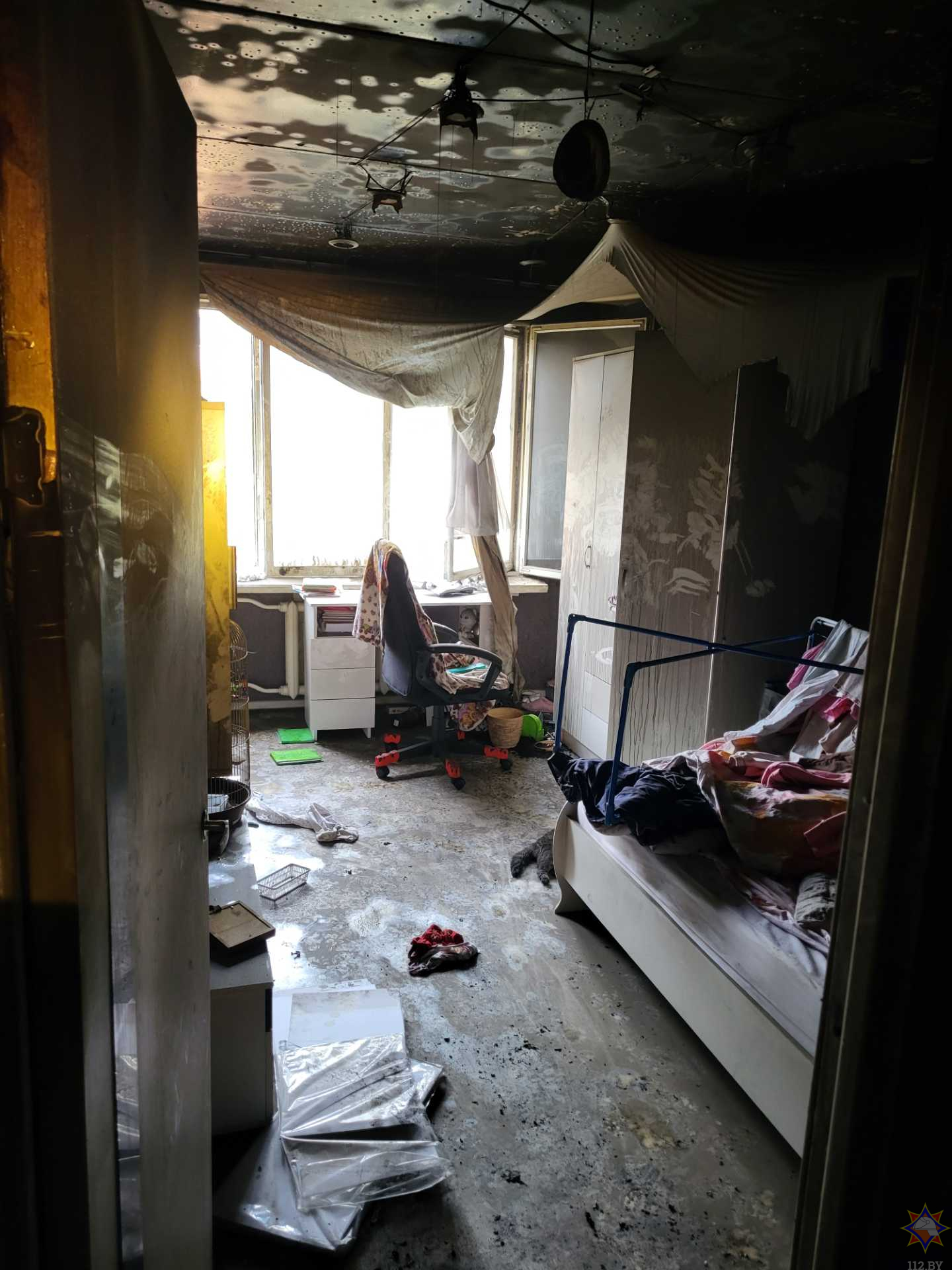 Пожар в общежитии Могилева: спасены пенсионерка и трое детей