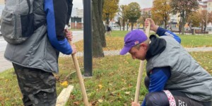 Единый день озеленения: в сквере 700-летия Могилева высадили более 60 саженцев деревьев