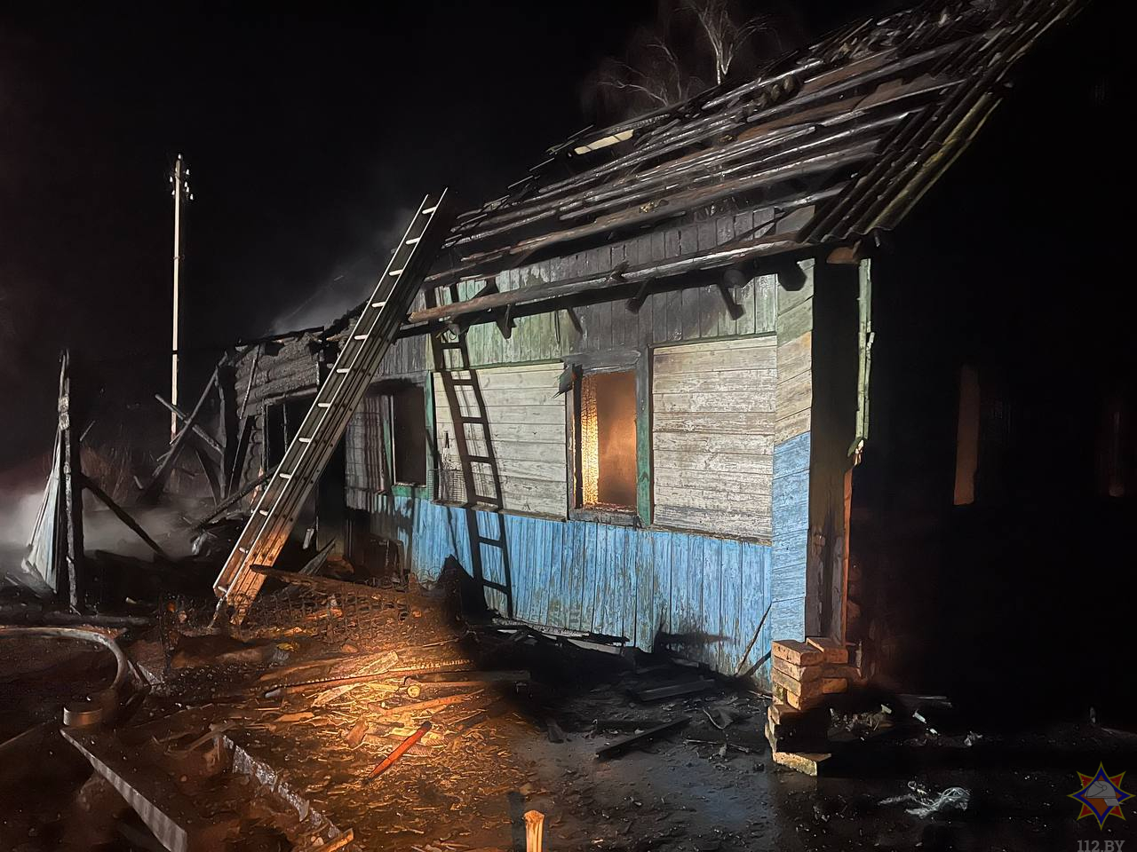 В Белыничском районе при пожаре в дачном доме пострадала женщина