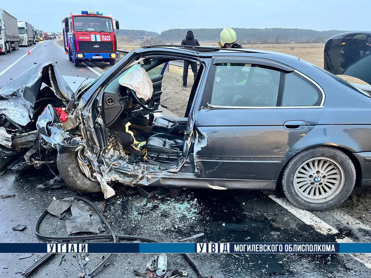 Водитель погиб в лобовом столкновении на кольцевой дороге под Могилевом