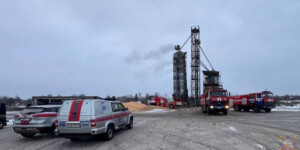 Зерносушильный комплекс загорелся в Могилевском районе: работали спасатели