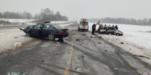 Водителя вырезали из искореженного авто после ДТП под Могилевом. Он в тяжелом состоянии