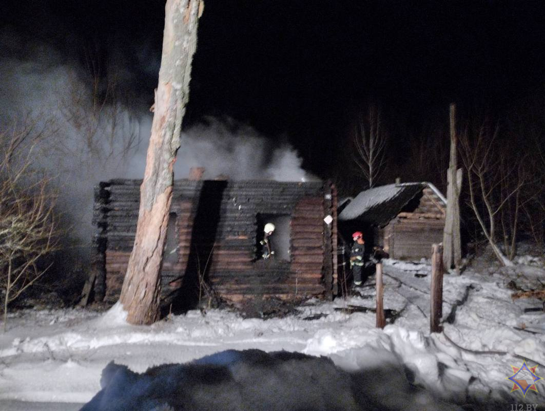 В Глусском районе на пожаре в жилом доме погиб человек