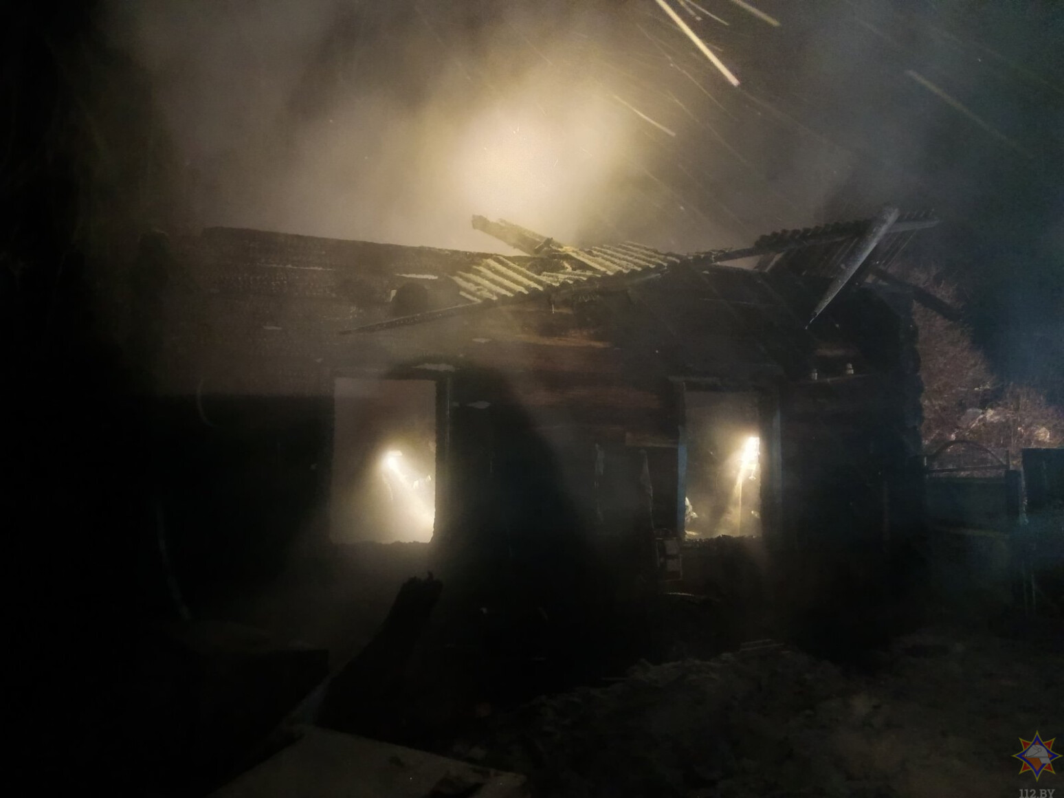 При пожаре дома в Быховском районе погиб пенсионер