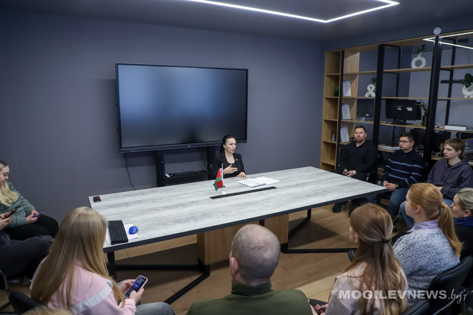 Стратегия развития глазами сенатора: Ирина Петрусевич обсудила с коллективом информагентства итоги Всебелорусского народного собрания