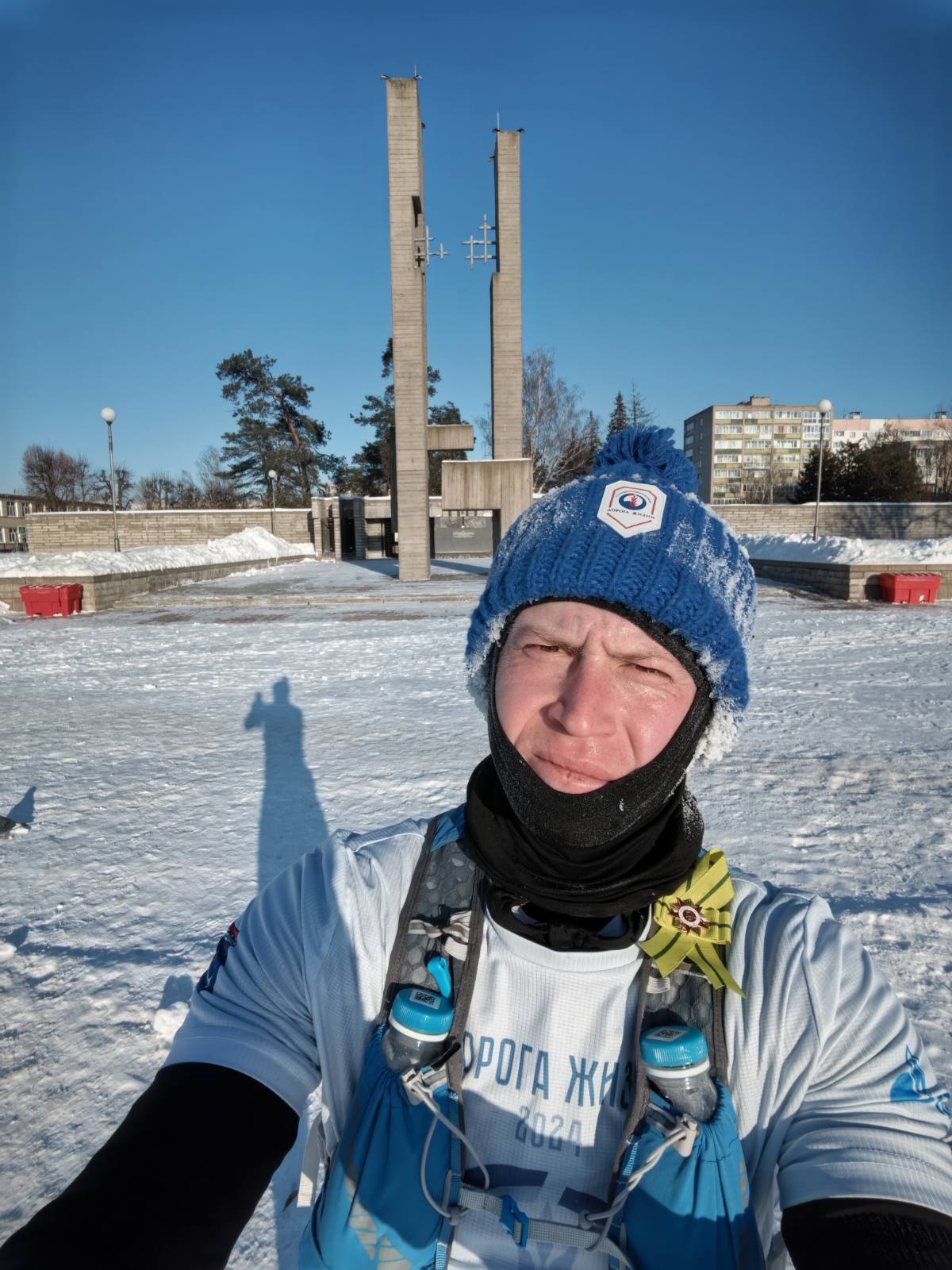 Марафон памяти в Могилеве: бегун из Департамента охраны присоединился к легендарной «Дороге Жизни» онлайн