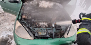 В Могилеве на улице Кутепова горел Ford Focus