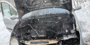 В Могилеве на улице Космонавтов сгорел автомобиль