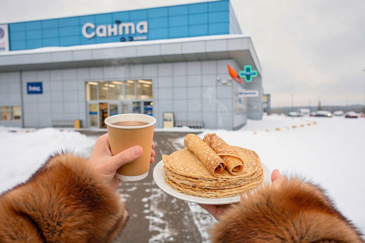 Масленица с «Санта»: 22 февраля могилевчан будут угощать бесплатными блинами и ягодным морсом