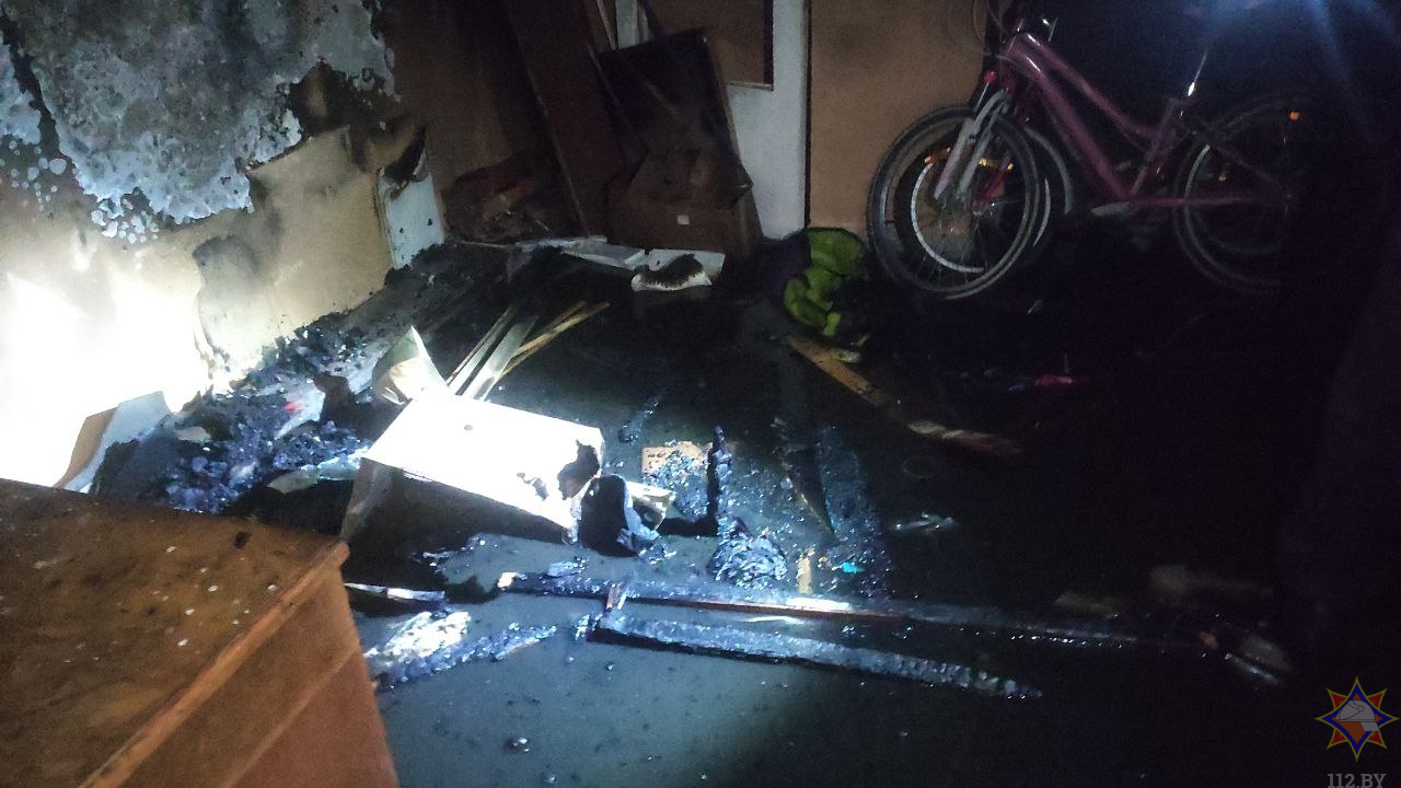 При пожаре в Горках работники МЧС спасли двоих подростков