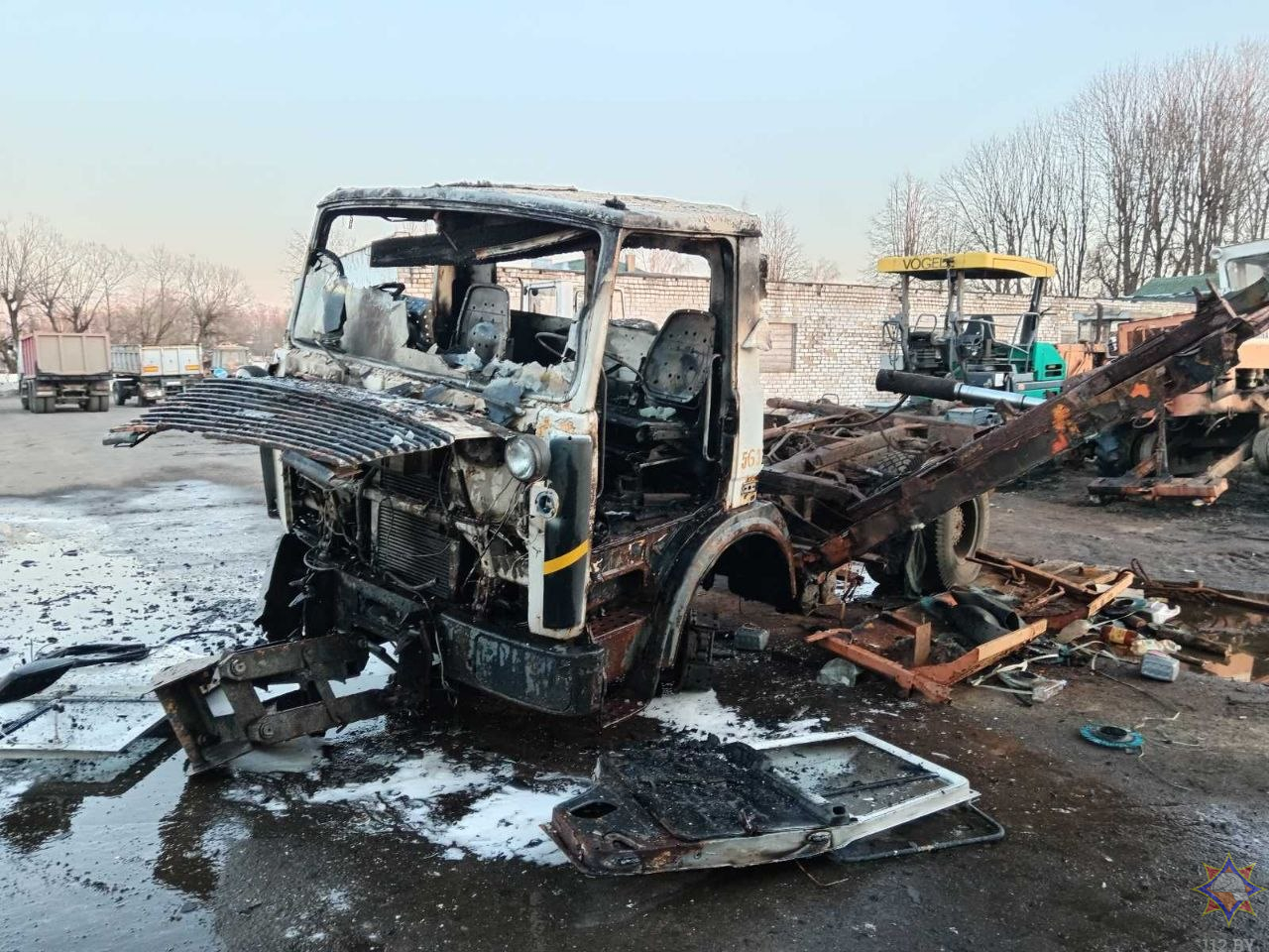 Автомобиль МАЗ горел в Черикове