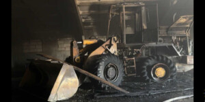 Погрузчик «Амкодор» горел в Дрибинском районе