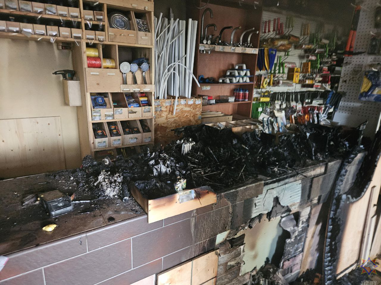 Строительный магазин горел в Могилеве