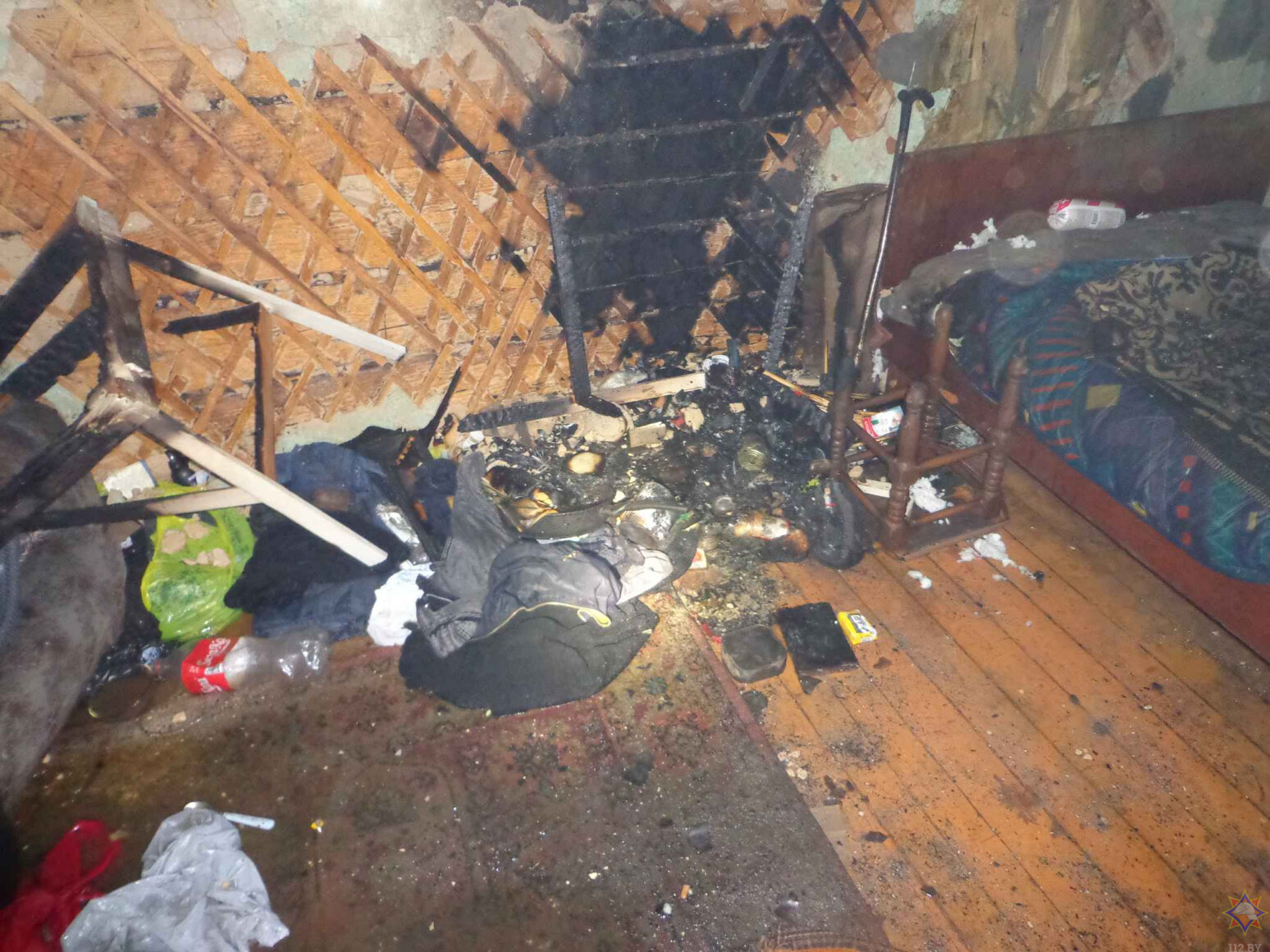 В Бобруйске горел жилой дом