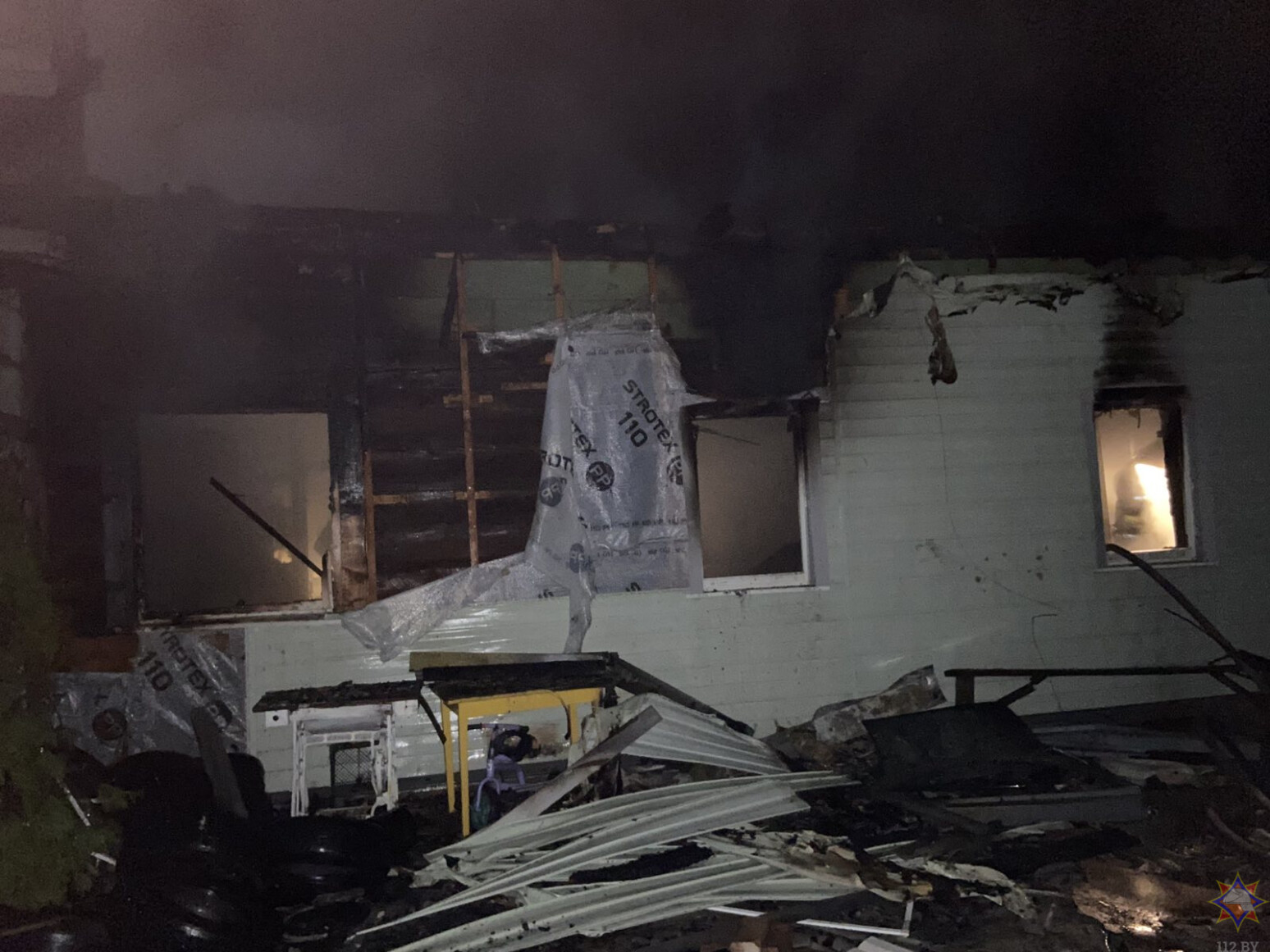 В Кировском районе горел жилой дом