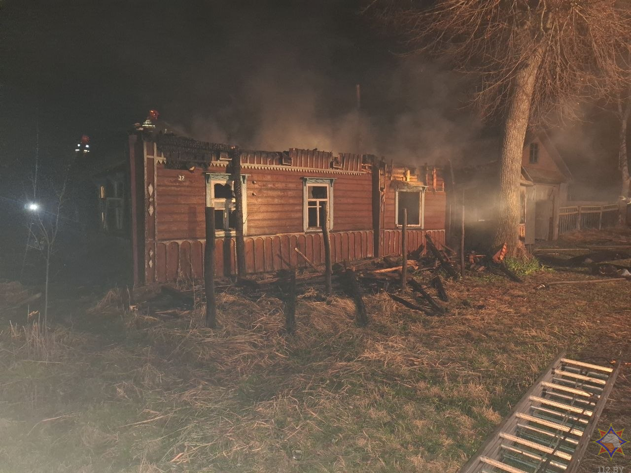 В Мстиславле при ночном пожаре погиб мужчина