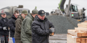 В Дрибинском районе дан старт строительству современного профилактория для телят. Фото