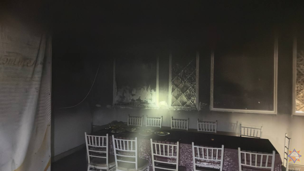 В Могилеве горело кафе на Первомайской