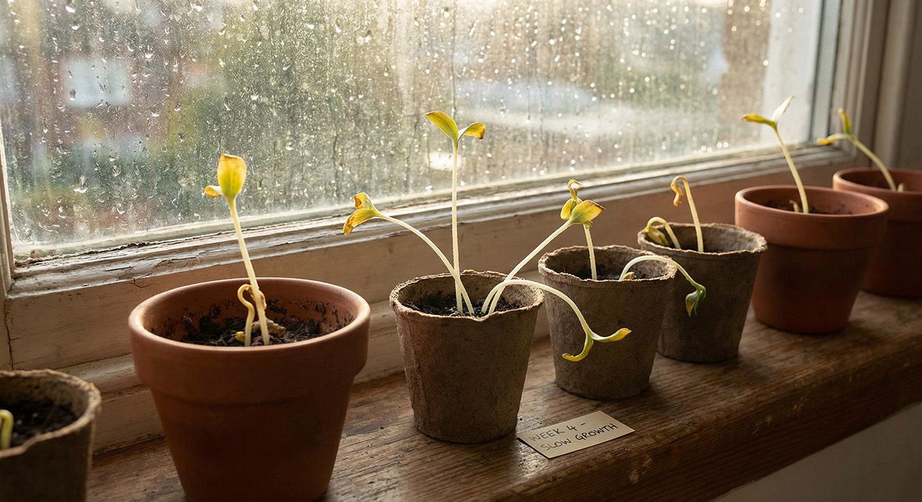 Рассада остановилась в росте: 5 причин и что делать за 24 часа