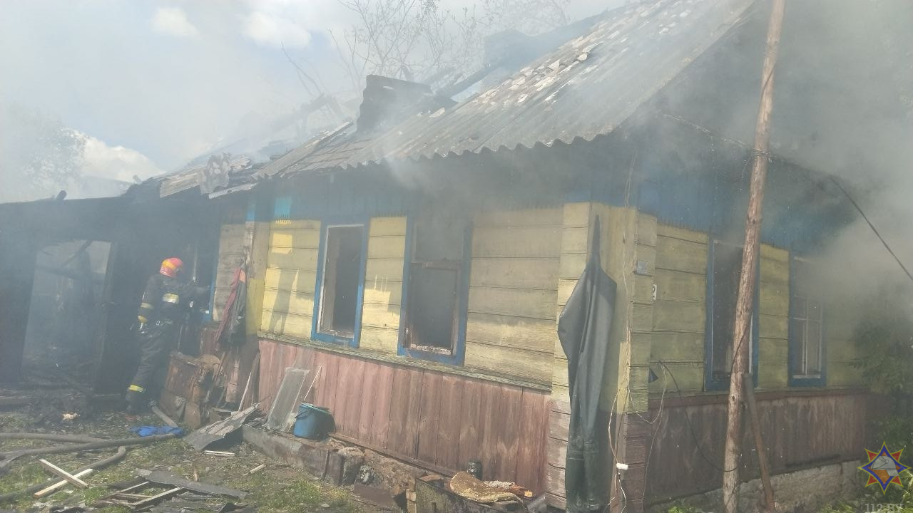 В Чаусском районе горел частный жилой дом
