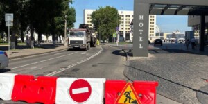 В Могилеве сегодня перекрыли участок улицы Лепешинского