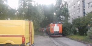 В Могилеве на проспекте Шмидта произошел пожар в пятиэтажке