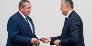 Председатель Могилевского облисполкома Анатолий Исаченко представил нового руководителя Шкловского района. Фото